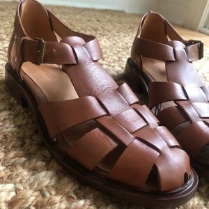 Madewell Risa Leather Fisherman. Size 8.5
